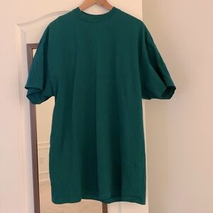 H&M Divided 100% cotton t-shirt dress in dark forest green